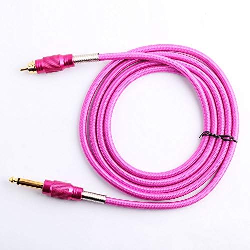 1PC Professional 1.8M RCA Tattoo Clip Cord Tattoo Machine Pink Tattoo Accessories