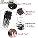Amella Hair Brazilian Curly Virgin Hair Weave 3 Bundles with 4X4 Lace Closure 8A Brazilian Kinky Curly Hair Weave Bundles Natural Color(12 14 16+10Free Part Closure)