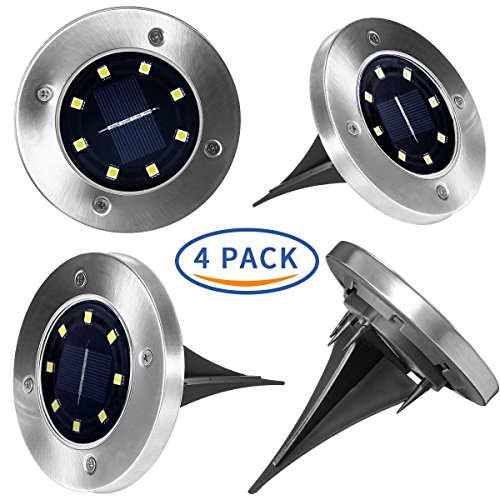 Solar ground lights outdoor - upgrade 8 led solar garde…