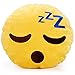 YINGGG Cute Sleeping Emoji Pillow Round Throw Pillow, 32x32x10CM