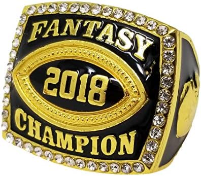 Decade Awards18 ゴールドファンタジーフットボールチャンピオンリング ラインストーンボーダー付き ヘビーffl リーグチャンプリング スタンド付き Decade Awards18 ゴールドファンタジーフットボールチャンピオンリング ラインストーンボーダー付き ヘビーffl リーグチャンプリング スタンド付き