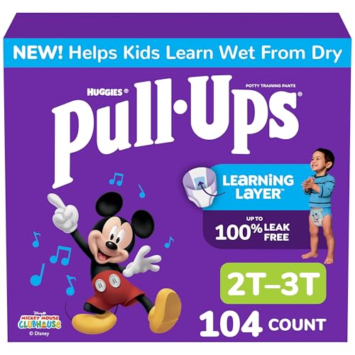 Pull-Ups Boys' Potty Training Pants, Size 2T-3T Training Underwear (16-34 lbs),…