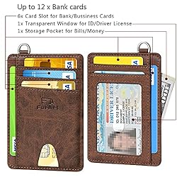 FurArt Slim Minimalist Wallet, Front Pocket