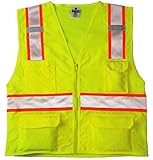 ML Kishigo 1163 Ultra-Cool Mesh Back Solid Front Vest, Extra Large, Lime