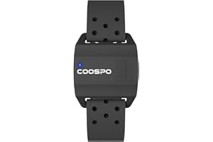 COOSPO Bluetooth Heart Rate Monitor Armband ANT+ Heart Rate Monitor Rechargeable HRM Sensor for Peloton Garmin Polar Wahoo Strava DDP Yoga (One More Free Armband)