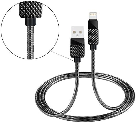 iPhone Cable, Monez Metal Alloy USB Charging Cable for iPhone 7 / 7 Plus / 6s Plus / 6s / 6 / 5s / 5c / 5 /iPod / iPad / iOS devices (3.3Ft)