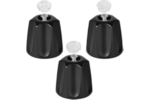 KootesDay 3Pcs Shower Knob Replacement Compatible with Price/Pfister Verve Tub Shower, Bathtub Faucet Handle Remodel Trim Kit Includes Hot/Cold/Diverter Knob & 3 Screws (Matte Black)