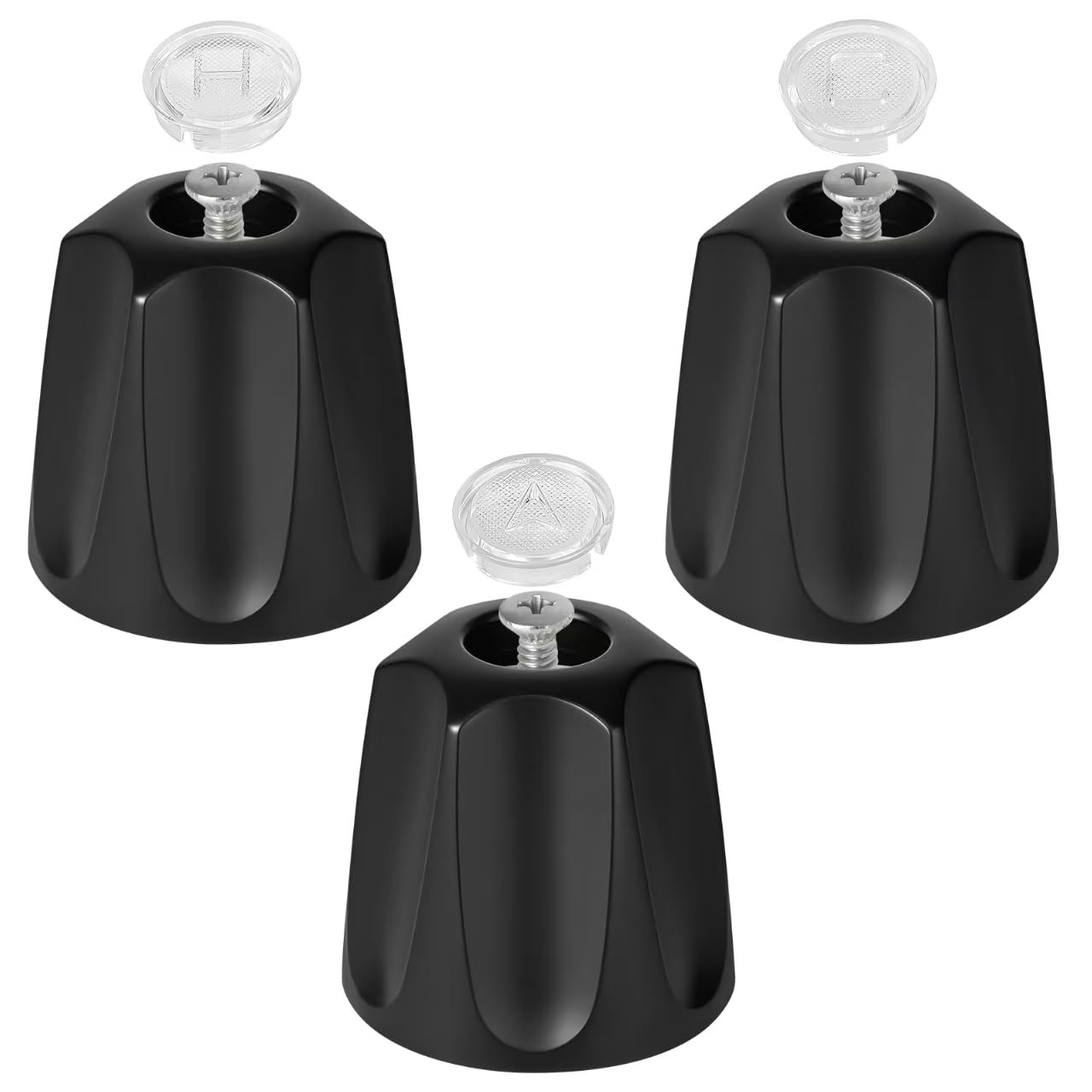 Photo 1 of KootesDay 3Pcs Shower Knob Replacement Compatible with Price/Pfister Verve Tub Shower, Bathtub Faucet Handle Remodel Trim Kit Includes Hot/Cold/Diverter Knob & 3 Screws (Matte Black)