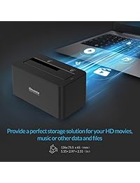 idsonix u3102 USB 3.0 2.0 SATA 1 bahía estación de acoplamiento para disco duro con 3,3 pies Cable USB 3.0 para HDD SSD   Negro