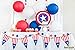 Bobee Red White Blue Independence Day Banner Decoration 8 feet Double Sided Print PreStrung