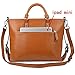 PRIME WEEK SALE- 40% OFF- YALUXE Women's Urban Style 3-Way Leather Work Tote Shoulder Bag Brown