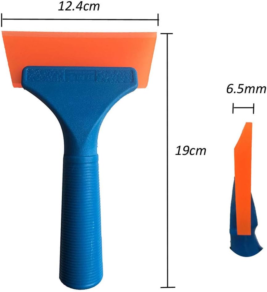Woboren 7 inch Silicone Rubber Squeegee for Glass Mirror, Shower, Auto, Car Windows Blue & Orange - Image 5