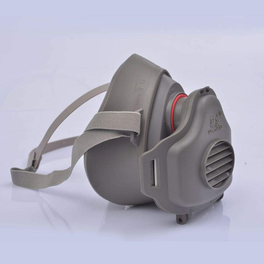 Hommoo Dust Mask N-95 Respirator Mask Filter Face Protective Mask 1 x Dust Mask & 10 x Filter Cotton,PM2.5 Breathable Anti-Haze Masks Washable,Grey