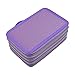 Jusoney Painting Pencils Case with Zipper 72 holder Art Pen Case Canvas Protection Drawing Case (Purple)