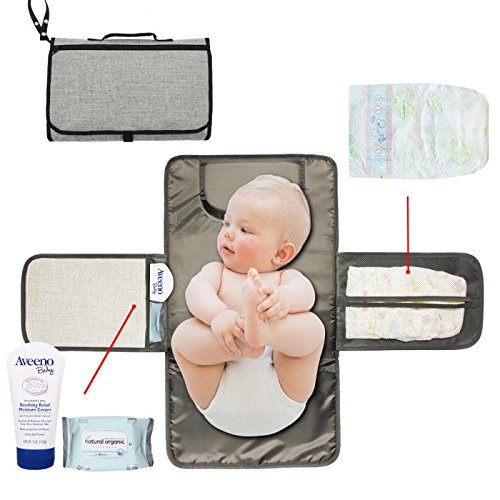 image for Baby Portable Diaper Changing Pad - Zoda Infants Portable Changer Mat 