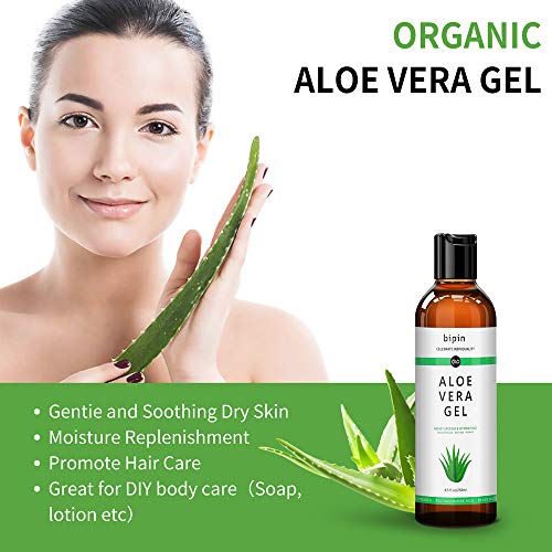 Aloe Vera Gel Natural & Organic Aloe Vera Gel for Face, Hair and