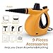 Ymiko Handheld Multi-Purpose Pressurized Steam Cleaner with 9-Piece Accessories for Stubborn Stains Removal in Bathroom, Kitchen, Surfaces, Floor, Carpet & Much More, Orange