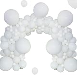 HYKJNBW White Balloons 50 Pack 12 inch Thick Latex Party Decor view 4