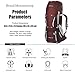 MOUNTAINTOP 70L Internal Frame Backpack Camping Backpacking Hiking Backpack for Men Women with Rain Cover,Maroon