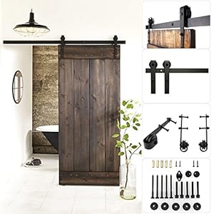 FIXKIT 6.6Ft 200cm Herraje para Puerta Corredera Kit de Accesorios para