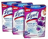 Lysol Click Gel Automatic Toilet Bowl Cleaner 3 Pack (Lavender Fields Scent)