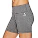 Reebok Women's Compression Running Shorts with Phone Pocket - High Waisted Performance Workout Short - 5 Inch Inseam