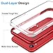 Maxevis iPhone XR Case, Clear Slim Protective Case Dual Layer Transparent Shell + Matte Hard Bumper Cover Anti-Scratch Shock Absorption Thin Case for Apple iPhone XR 6.1 LCD-Red