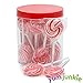 Squiggly Pops Petite Swirl Lollipops - 24-Piece Jar (Red)