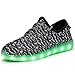 Joansam 7 Colors LED Luminous Unisex Sneakers Men & Women USB Charging Light Colorful Glowing Leisure Flashing Shoes Sprot Shoes JSSB07-38 Black