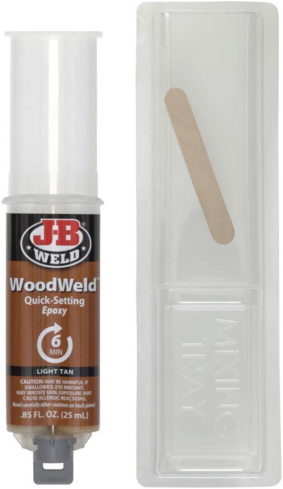 J-B Weld 50151 WoodWeld Epoxy Syringe - Light Tan -.85 fl. oz.: Automotive