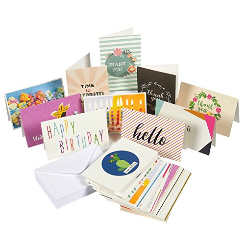 48 All Occasion Greeting Cards - Assorted Happy Birthday, Thank You, Wedding, Blank Designs, Envelopes Included - 4 x 6 Inches