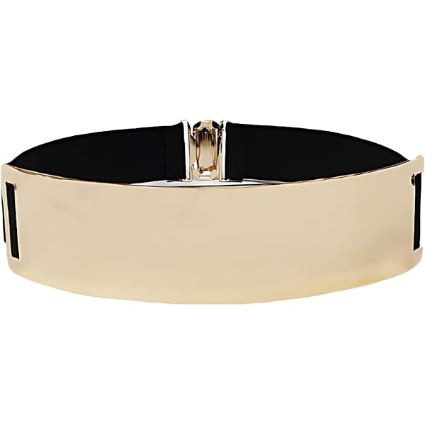 Bohemian Wide Metal Waist Belt | Gold Tone Statement Belt | NWT Women main image 2