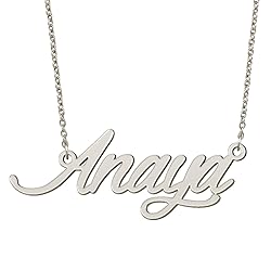 BYBWBL Anaya Name Pendant Necklace Silver Color