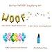 16 Inch WOOF Dog Birthday Decorations Set, 30 PCS Multicolor Latex Balloons 9 Feet Flag Puppy Dog Birthday Decors with Air Pump