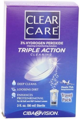 Clear Care Cleaning & Disinfection Solution-3 Ounce ,travel Pack, 3 Fluid Ounce by Clear Care