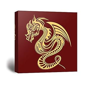 Wall26-Canvas Wall Art-Dragon Wings-Giclee Painting Wall Bedroom Living House Decoration Home Art - 12x12 inches