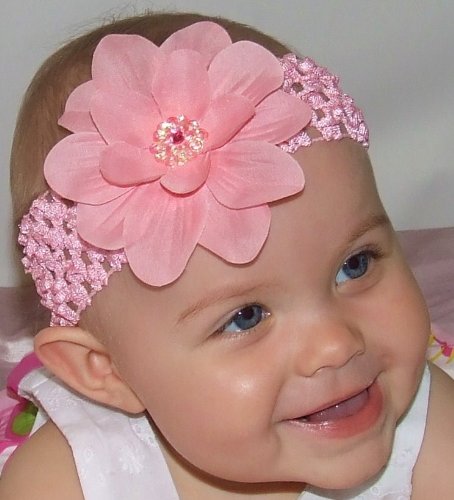 pink flower headband for baby