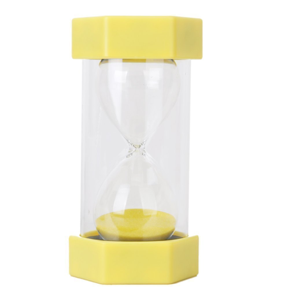 Winterworm Security Safety Fashion Hourglass Sand Timer Teacher Created Resources and Children Brush Their Teeth Kitchen Countdown (3 minutes, Yellow)