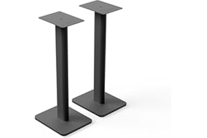 Kanto SPH Universal Height Adjustable Floor Speaker Stands for Bookshelf Speakers up to 30 lb (13.6 kg) | 24”-42” Height Adju