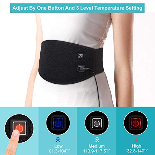 Heating Waist Belt, Lower Back Heat Pad Therapy Wrap Heated Support