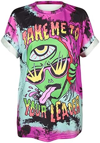 Womens Fashion Wear Hot Style Eyeglasses Digital Print T-shirt (XL, Purple)