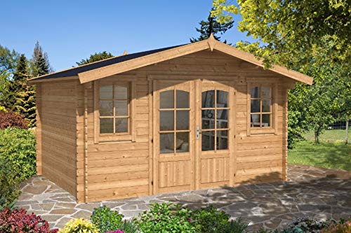 Alpholz Gartenhaus Mirko-28 aus Massiv-Holz | Gartenhaus mit 28 mm Wandstärke | Garten Holzhaus inklusive… – Bild 5