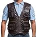 Chris Pratt Jurassic World Vest in Brown Leather