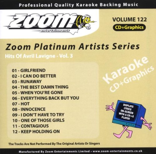 Zoom Karaoke CD+G - Platinum Artists 122: Avril Lavigne 3  