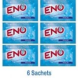Eno Fruit Salt Regular Antacid Powder Baking Soda for Indigestion, Heartburn, Flatulence 6 Sachets / 5 g each