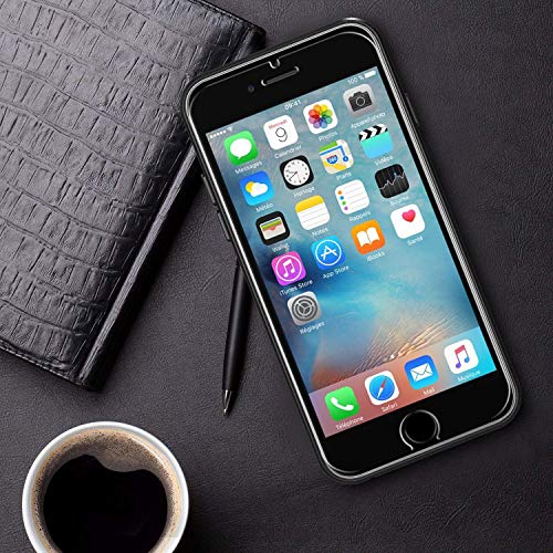 ivoler Coque pour iPhone 6s Plus / 6 Plus + 3X Protecteur D\'écran en Verre Trempé, Fibre de Carbone Silicone Souple TPU Housse Etui Coque de Protection avec Absorption de Choc et Anti-Rayure