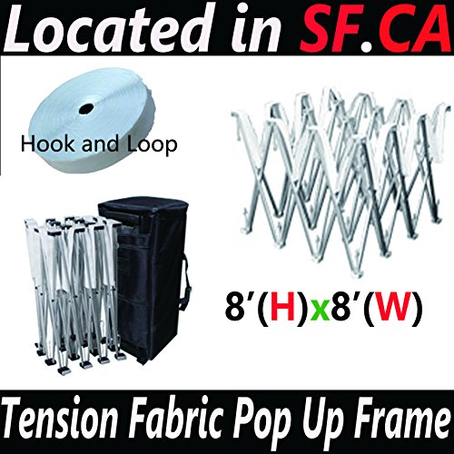 8x8ft Tension Fabric Straight Pop Up Display Trade Show Backdrop Booth Frame