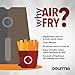 Gourmia GAF218 Air Fryer | Oil-Free Healthy Cooking | 2.2-Quart Capacity | Adjustable Time and Temperature Dials | Removable, Dishwasher-Safe Tray | Free Recipe Book Included