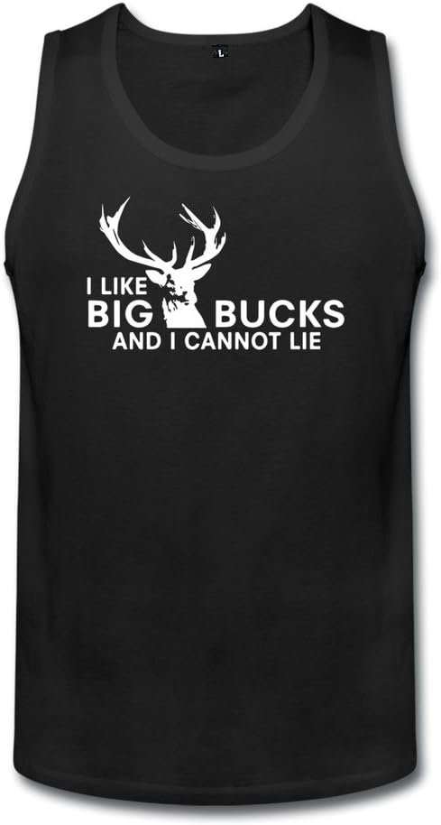 KHEN I Like Big Bucks Funny Hunting Deer Hunters Tank Top Men