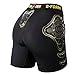 G-Form Youth Pro-X Padded Compression Shorts, Black/Yellow, Small